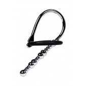 Серебристый уретральный плаг-бусины TOYFA Metal с мягким фиксириющим кольцом - ToyFa - купить с доставкой в Кирове