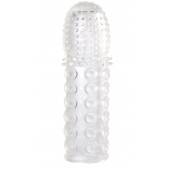 Прозрачная закрытая гелевая насадка - 13,5 см. - Toyfa Basic - в Кирове купить с доставкой