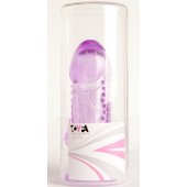 Фиолетовая гелевая насадка с шипами - 13 см. - Toyfa Basic - в Кирове купить с доставкой