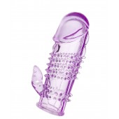 Фиолетовая насадка с коготком и шипами - 13 см. - Toyfa Basic - в Кирове купить с доставкой