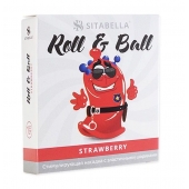 Стимулирующий презерватив-насадка Roll   Ball Strawberry - Sitabella - купить с доставкой в Кирове