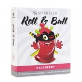 Стимулирующий презерватив-насадка Roll   Ball Raspberry - Sitabella - купить с доставкой в Кирове