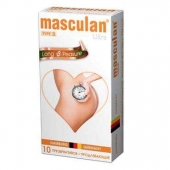 Розовые презервативы Masculan Ultra Long Pleasure с колечками, пупырышками и продлевающим эффектом - 10 шт. - Masculan - купить с доставкой в Кирове