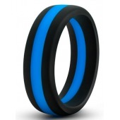 Черно-синее эрекционное кольцо Silicone Go Pro Cock Ring - Blush Novelties - в Кирове купить с доставкой