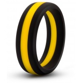 Черно-желтое силиконовое эрекционное кольцо Silicone Go Pro Cock Ring - Blush Novelties - в Кирове купить с доставкой