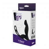 Черный вибромассажер простаты P-PLEASER W ERECTION ENHANCE - Dream Toys - в Кирове купить с доставкой