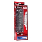 Прозразная закрытая насадка на пенис с поддержкой мошонки Clearly Ample Penis Enhancer - 22 см. - XR Brands - в Кирове купить с доставкой
