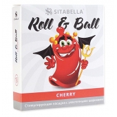 Стимулирующий презерватив-насадка Roll   Ball Cherry - Sitabella - купить с доставкой в Кирове