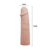 Закрытая телесная насадка-фаллос - 17 см. - Sex Expert - в Кирове купить с доставкой