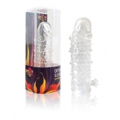 Закрытая прозрачная рельефная насадка Crystal sleeve - 13 см. - Erowoman-Eroman - в Кирове купить с доставкой