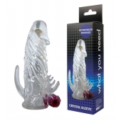 Закрытая прозрачная вибронасадка на пенис Crystal Sleeve Vibe - Erowoman-Eroman - в Кирове купить с доставкой