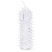 Закрытая рельефная насадка Crystal sleeve с усиками - 12 см. - Erowoman-Eroman - в Кирове купить с доставкой