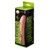 Телесная изогнутая насадка на Harness с коннектором GREEN LINE - 18 см. - LOVETOY (А-Полимер) - купить с доставкой в Кирове