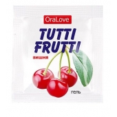 Пробник гель-смазки Tutti-frutti с вишнёвым вкусом - 4 гр. - Биоритм - купить с доставкой в Кирове