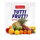 Пробник гель-смазки Tutti-frutti со вкусом тропических фруктов - 4 гр. - Биоритм - купить с доставкой в Кирове