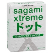 Презервативы Sagami Xtreme SUPER DOTS с точками - 3 шт. - Sagami - купить с доставкой в Кирове