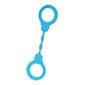 Голубые силиконовые наручники A-Toys без ключа - A-toys - купить с доставкой в Кирове