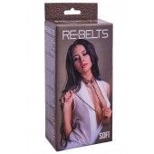 Коричневый поводок и чокер с кольцом Sofi - Rebelts - купить с доставкой в Кирове