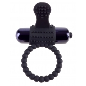Черное эрекционное виброкольцо Vibrating Silicone Super Ring - Pipedream - в Кирове купить с доставкой