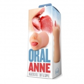 Телесный мастурбатор-ротик с язычком Oral Anne - Blush Novelties - в Кирове купить с доставкой