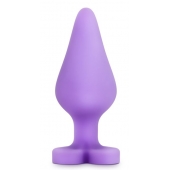 Фиолетовая анальная пробка Naughty Candy Heart Do Me Now - 8,9 см. - Blush Novelties - купить с доставкой в Кирове