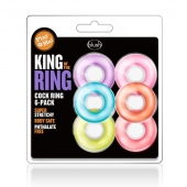 Набор из 6 эрекционных колец King of the Ring - Blush Novelties - в Кирове купить с доставкой