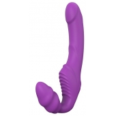 Фиолетовый безремневой вибрострапон DOUBLE DIPPER - Dream Toys - купить с доставкой в Кирове