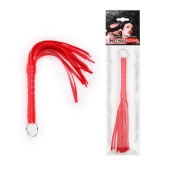 Красная плеть с рукоятью в оплетке - 28 см. - Notabu - купить с доставкой в Кирове