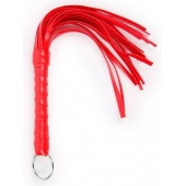 Красная плеть с рукоятью в оплетке - 28 см. - Notabu - купить с доставкой в Кирове