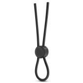 Черное силиконовое лассо на пенис SILICONE LOOP COCK RING - Blush Novelties - в Кирове купить с доставкой