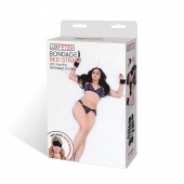 Чёрные манжеты для фиксации на кровати Bondage Bed Strap - Lux Fetish - купить с доставкой в Кирове