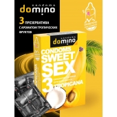 Презервативы для орального секса DOMINO Sweet Sex с ароматом тропических фруктов - 3 шт. - Domino - купить с доставкой в Кирове