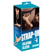 Силиконовый полый страпон на ремнях Silicone Strap-on - 16 см. - Orion - купить с доставкой в Кирове