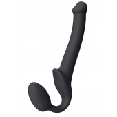 Черный безремневой страпон Silicone Bendable Strap-On S - Strap-on-me - купить с доставкой в Кирове