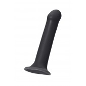Черный фаллос на присоске Silicone Bendable Dildo L - 19 см. - Strap-on-me - купить с доставкой в Кирове