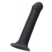 Черный фаллос на присоске Silicone Bendable Dildo L - 19 см. - Strap-on-me - купить с доставкой в Кирове