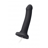 Черный фаллос с имитацией эякуляции Silicon Cum Dildo L - 19,6 см. - Strap-on-me - купить с доставкой в Кирове