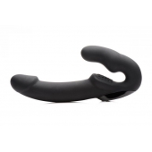 Черный безремневой страпон Urge Silicone Strap On с пультом ДУ - 24 см. - XR Brands - купить с доставкой в Кирове