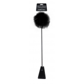 Черный стек Feather Crop с пуховкой на конце - 53,3 см. - Pipedream - купить с доставкой в Кирове