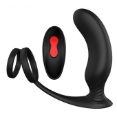 Черный массажер простаты REMOTE P-PLEASER - Dream Toys - в Кирове купить с доставкой