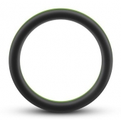 Черно-зеленое эрекционное кольцо Silicone Go Pro Cock Ring - Blush Novelties - в Кирове купить с доставкой