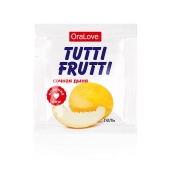 Пробник гель-смазки Tutti-frutti со вкусом сочной дыни - 4 гр. - Биоритм - купить с доставкой в Кирове