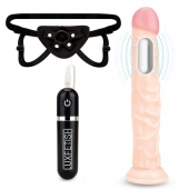 Регулируемые трусики с вибрирующей насадкой - 21 см. - Lux Fetish - купить с доставкой в Кирове