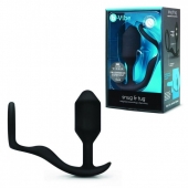 Черное эрекционное кольцо с анальным плагом Snug   Tug - b-Vibe - в Кирове купить с доставкой