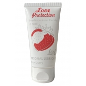 Лубрикант на водной основе с ароматом малины Love Protection Strawberry - 50 мл. - Lola Games - купить с доставкой в Кирове