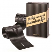 Черные ленты для связывания SILKY SENSUAL HANDCUFFS - Bijoux Indiscrets - купить с доставкой в Кирове