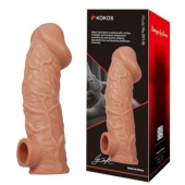 Телесная насадка на фаллос с фиксацией мошонки EXTREME SLEEVE - 15,6 см. - KOKOS - в Кирове купить с доставкой