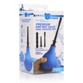 Анальный душ с 3 насадками Premium One-way Valve Anal Douche Set - XR Brands - купить с доставкой в Кирове