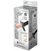 Пояс-трусики с насадкой Glamour Silver - 15,5 см. - LOVETOY (А-Полимер) - купить с доставкой в Кирове