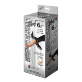Пояс-трусики с насадкой Glamour - 17 см. - LOVETOY (А-Полимер) - купить с доставкой в Кирове